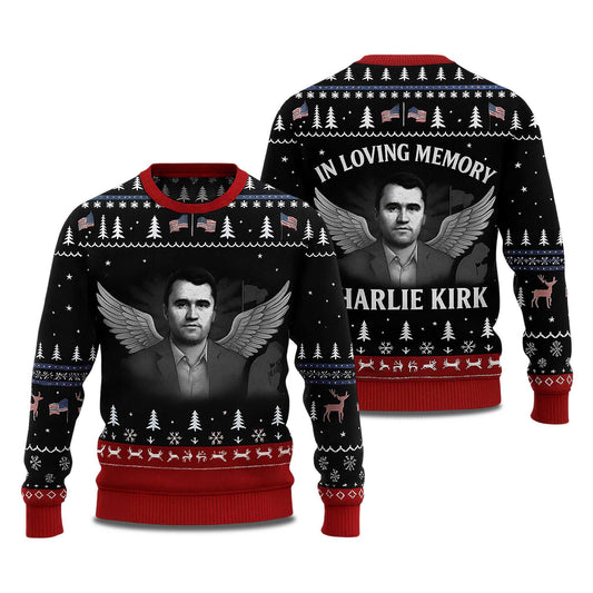 2026 In Love Memory Charlie Kirk Ugly Christmas Sweater Moonbestprint