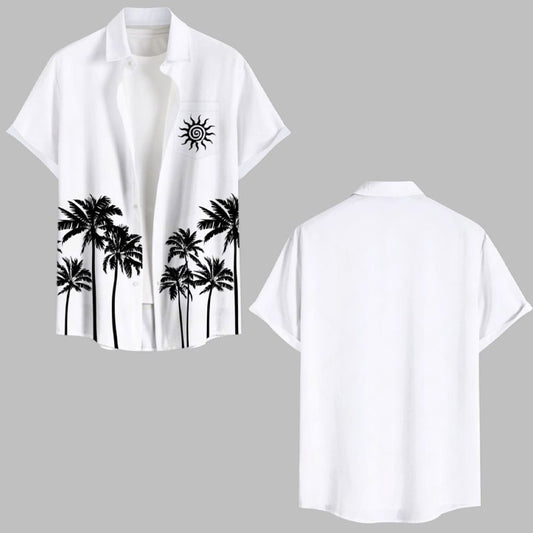 Coconut Tree Sun Hawaiian Shirt - Moonbestprint