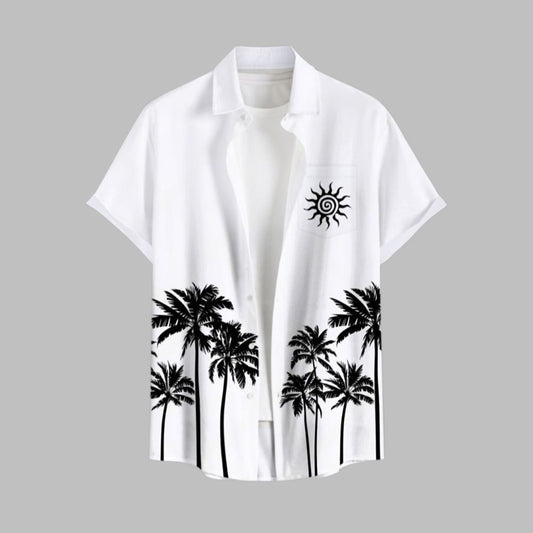 Coconut Tree Sun Hawaiian Shirt - Moonbestprint