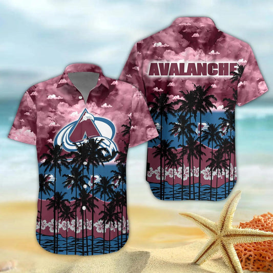 Colorado Avalanche Hawaiian Shirt, NHL Hawaiian Shirt Moonbestprint