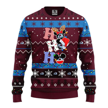 Colorado Avalanche Hohoho Ugly Christmas Sweater, NHL Christmas Sweater Moonbestprint