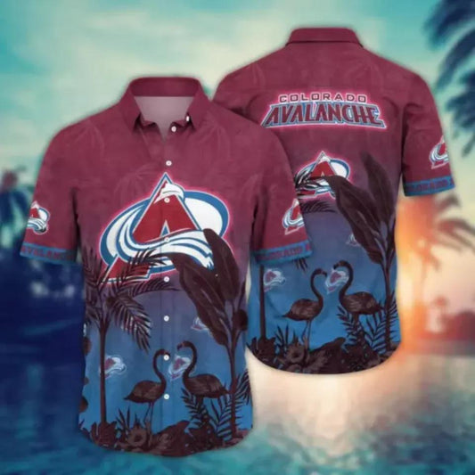 Colorado Avalanche NHL Hawaiian Shirt Barbecuestime Aloha Shirt, NHL Hawaiian Shirt Moonbestprint