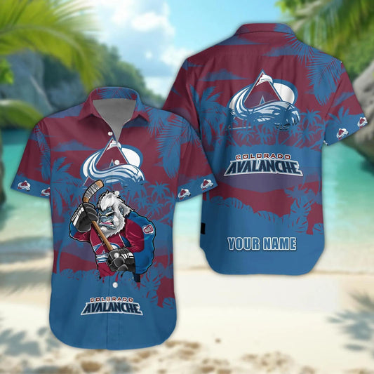 Colorado Avalanche Personalized Hawaiian Shirt – Custom Name, NHL Hawaiian Shirt Moonbestprint