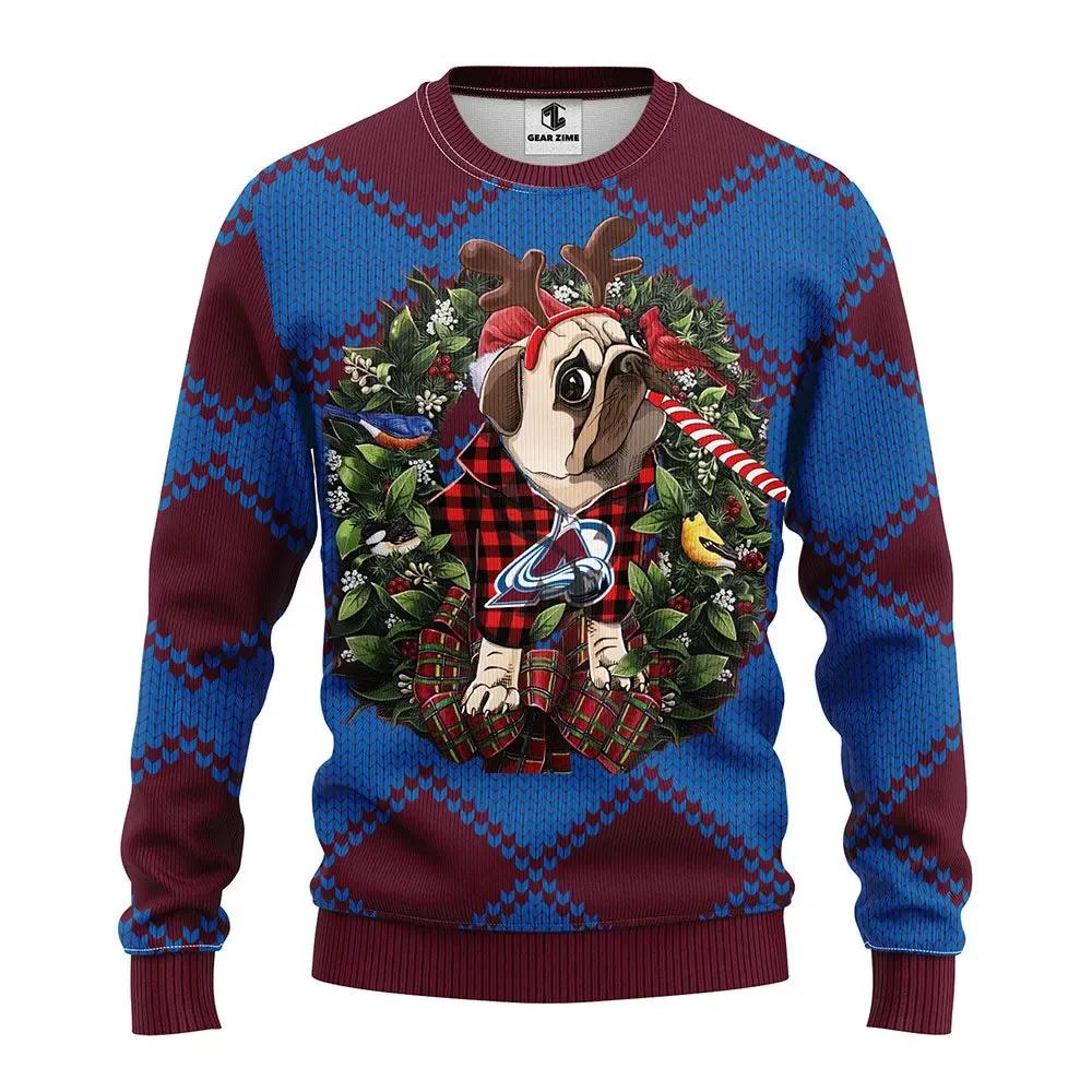 Colorado Avalanche Pub Dog Ugly Christmas Sweater, NHL Christmas Sweater Moonbestprint