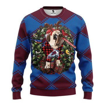 Colorado Avalanche Pub Dog Ugly Christmas Sweater, NHL Christmas Sweater Moonbestprint