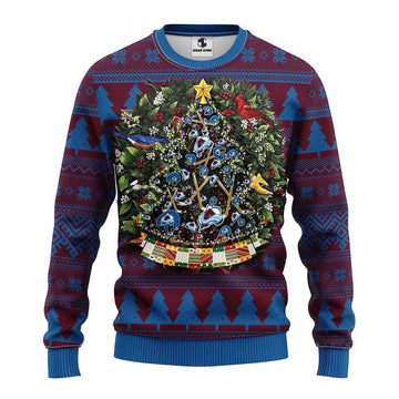 Colorado Avalanche Tree Ball Ugly Christmas Sweater, NHL Christmas Sweater Moonbestprint