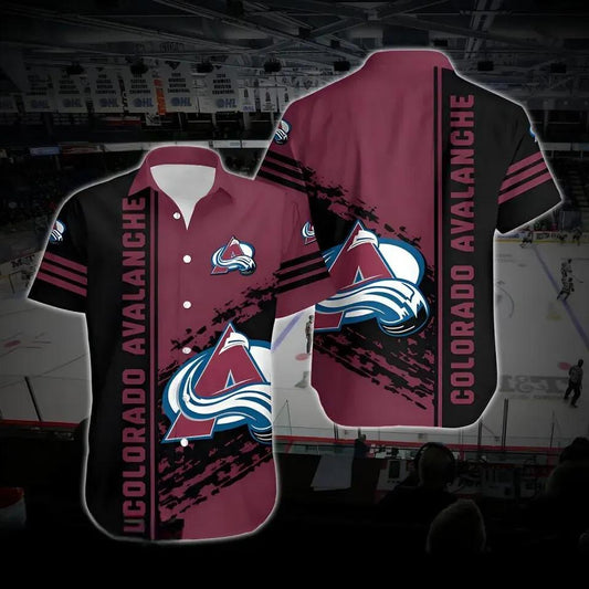 Colorado Hockey Hawaiian Shirt, Avalanche Hawaiian Shirt, Ice Hockey Hawaiian Shirt 12, NHL Hawaiian Shirt Moonbestprint