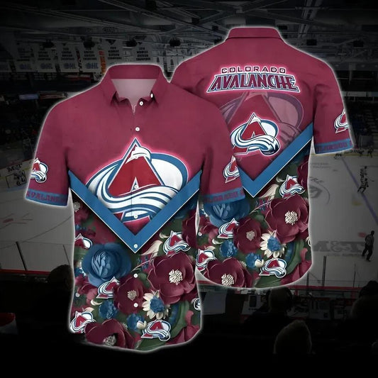 Colorado Hockey Hawaiian Shirt, Avalanche Hawaiian Shirt, Ice Hockey Hawaiian Shirt 13, NHL Hawaiian Shirt Moonbestprint