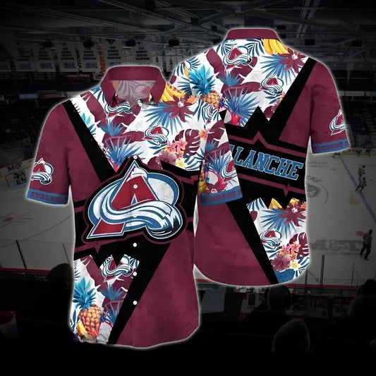 Colorado Hockey Hawaiian Shirt, Avalanche Hawaiian Shirt, Ice Hockey Hawaiian Shirt 15, NHL Hawaiian Shirt Moonbestprint