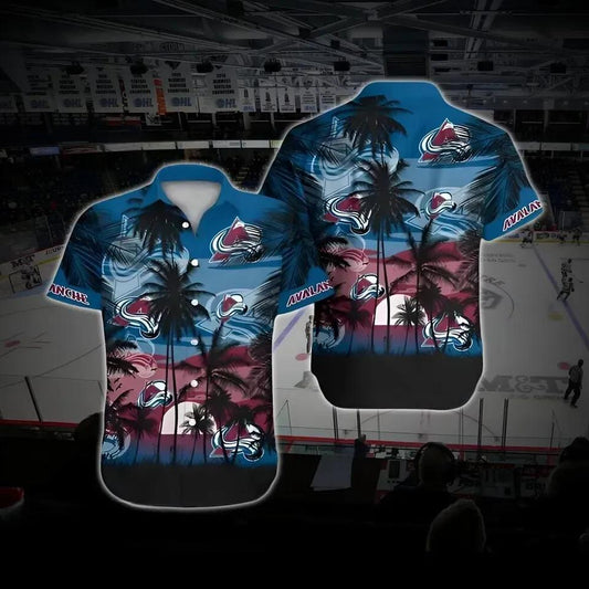Colorado Hockey Hawaiian Shirt, Avalanche Hawaiian Shirt, Ice Hockey Hawaiian Shirt 16, NHL Hawaiian Shirt Moonbestprint