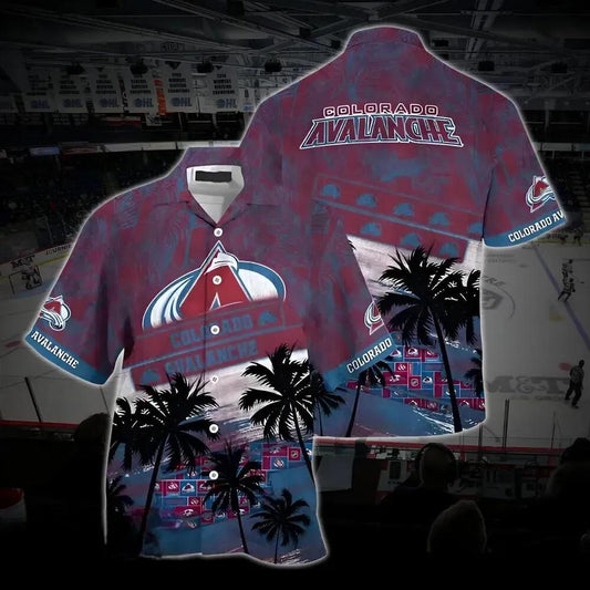 Colorado Hockey Hawaiian Shirt, Avalanche Hawaiian Shirt, Ice Hockey Hawaiian Shirt 6, NHL Hawaiian Shirt Moonbestprint