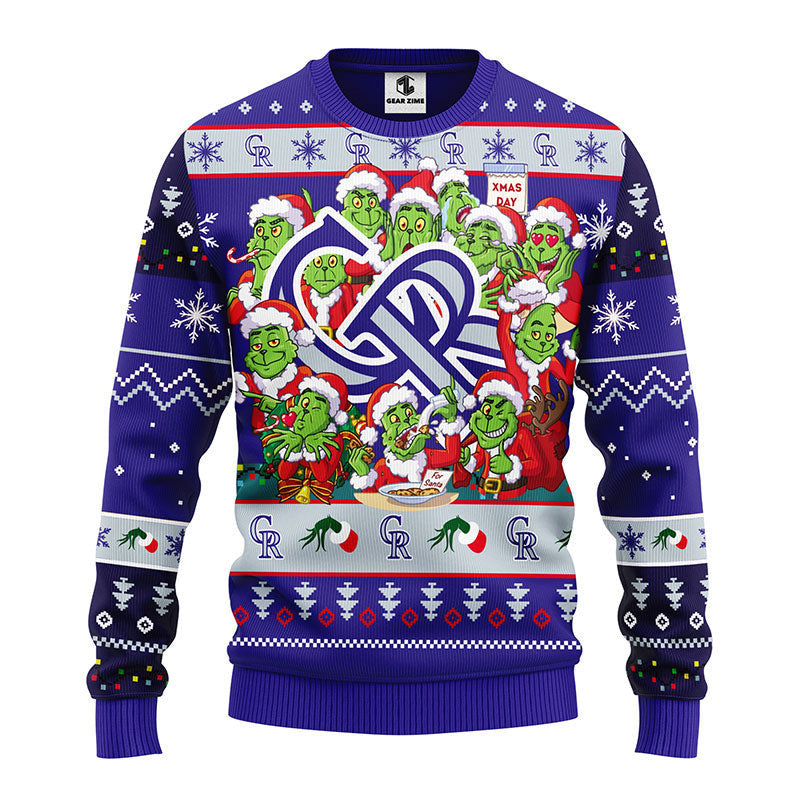 Colorado Rockies 12 Grinch Xmas Day Ugly Christmas Sweater, Grinch Xmas Sweater Moonbestprint
