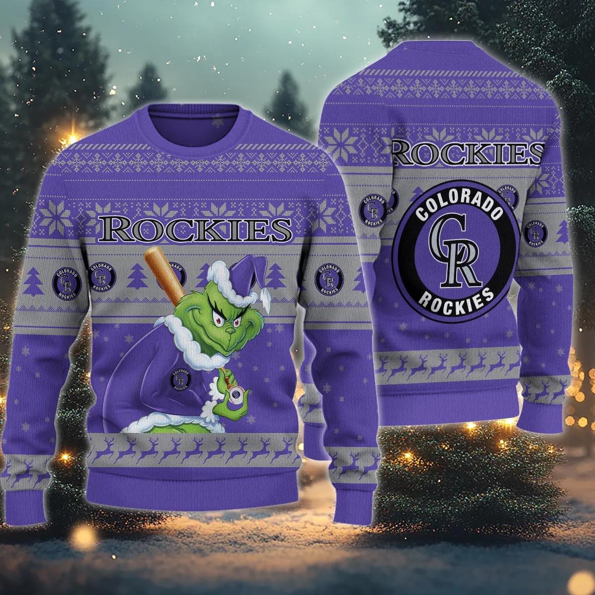 Colorado Rockies Grinch Stolen Ugly Christmas Sweater, MLB Christmas Sweater Moonbestprint
