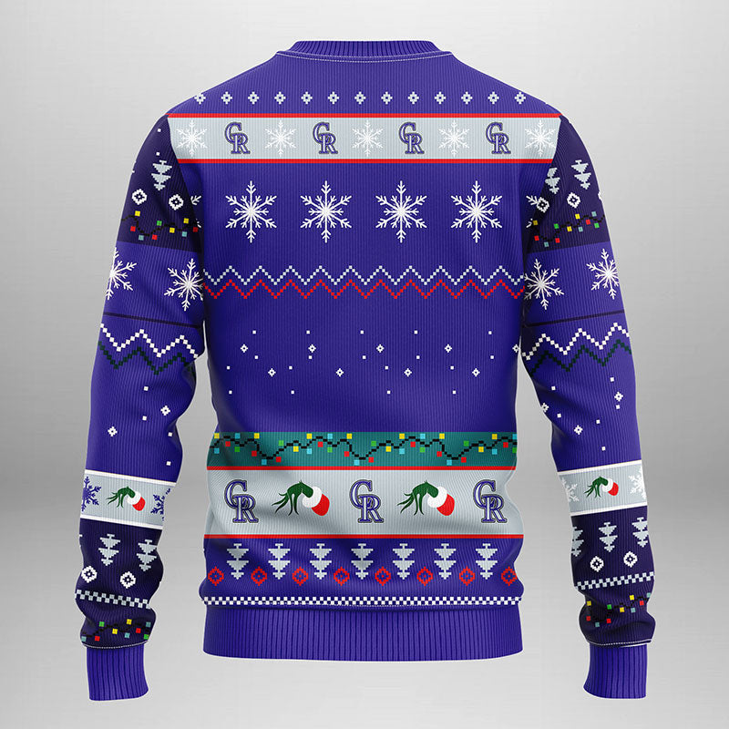 Colorado Rockies Grinch Ugly Christmas Sweater, Grinch Xmas Sweater Moonbestprint