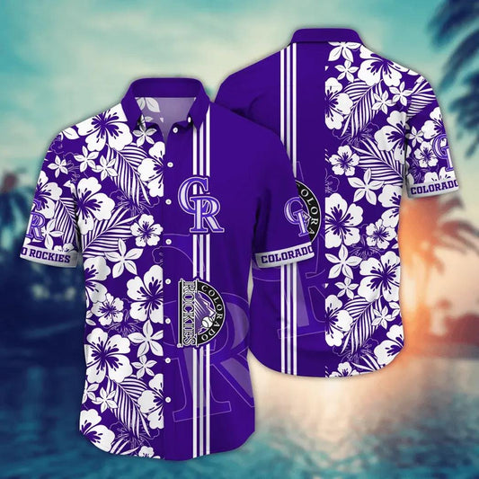 Colorado Rockies MLB Flower Aloha Hawaiian Shirt 12, MLB Hawaiian Shirt Moonbestprint