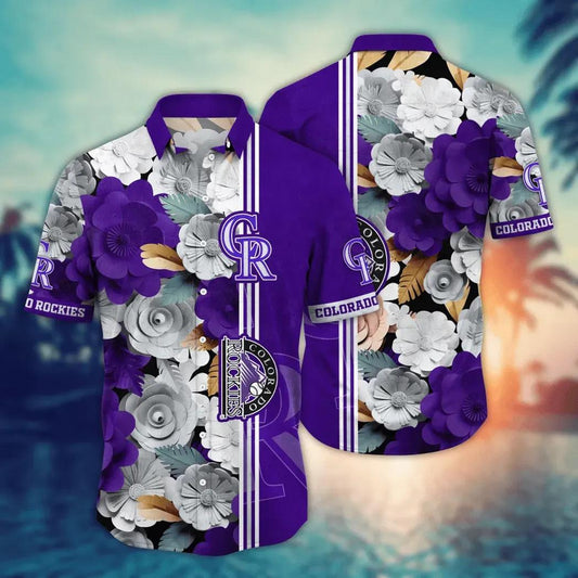 Colorado Rockies MLB Flower Aloha Hawaiian Shirt 14, MLB Hawaiian Shirt Moonbestprint