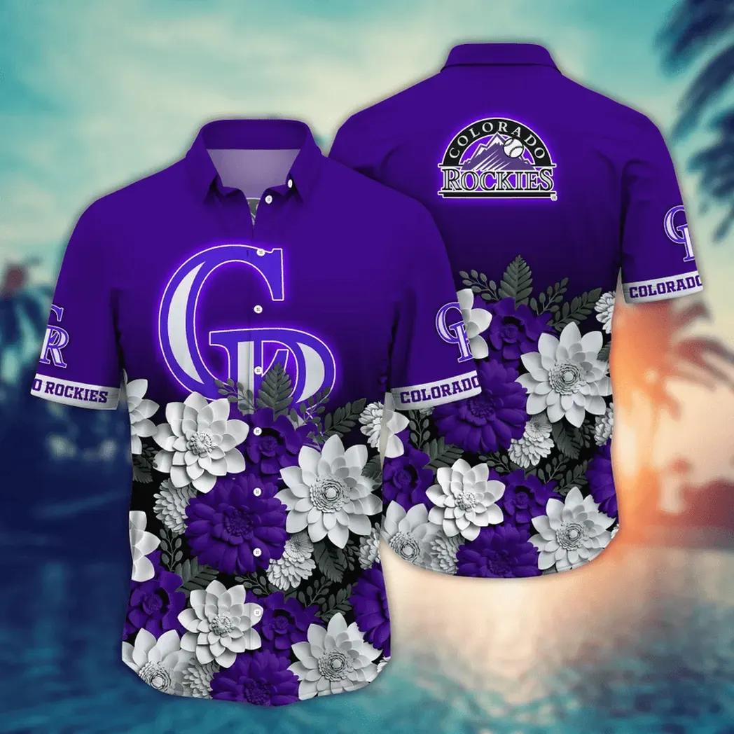 Colorado Rockies MLB Flower Aloha Hawaiian Shirt 15, MLB Hawaiian Shirt Moonbestprint