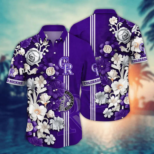 Colorado Rockies MLB Flower Aloha Hawaiian Shirt 16, MLB Hawaiian Shirt Moonbestprint