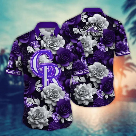Colorado Rockies MLB Flower Aloha Hawaiian Shirt 17, MLB Hawaiian Shirt Moonbestprint