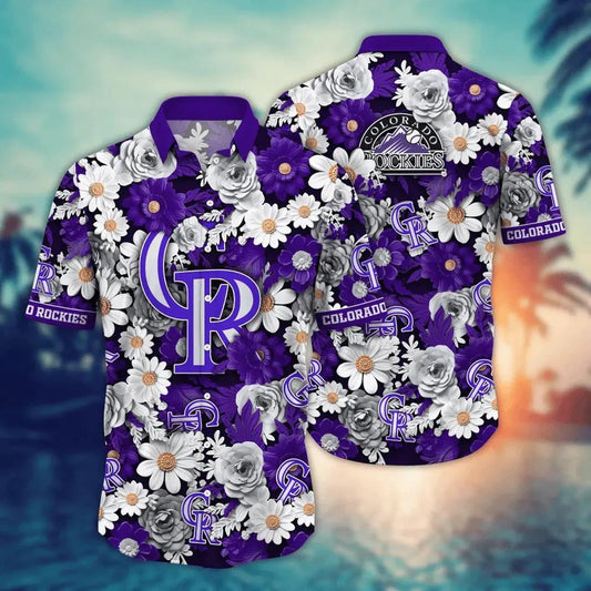 Colorado Rockies MLB Flower Aloha Hawaiian Shirt 18, MLB Hawaiian Shirt Moonbestprint