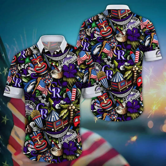 Colorado Rockies MLB Flower Aloha Hawaiian Shirt 19, MLB Hawaiian Shirt Moonbestprint