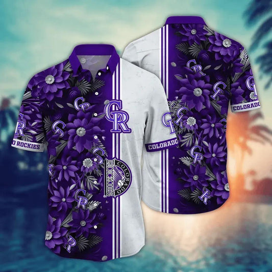 Colorado Rockies MLB Flower Aloha Hawaiian Shirt 6, MLB Hawaiian Shirt Moonbestprint
