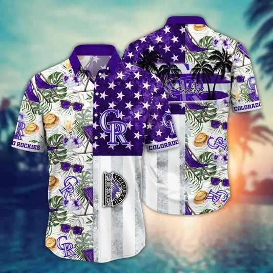 Colorado Rockies MLB Flower Aloha Hawaiian Shirt 8, MLB Hawaiian Shirt Moonbestprint