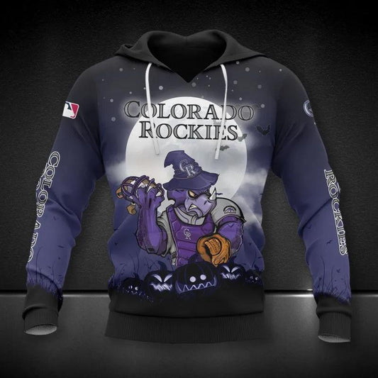 Colorado Rockies Mascot All Over Print Hoodie 1, MLB Hoodie Moonbestprint