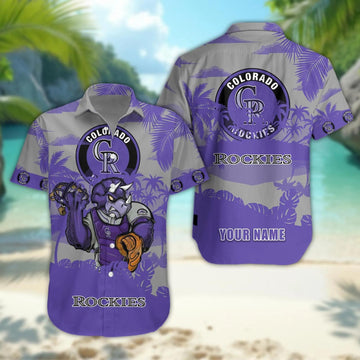 Colorado Rockies Personalized Hawaiian Shirt – Custom Name, MLB Hawaiian Shirt Moonbestprint
