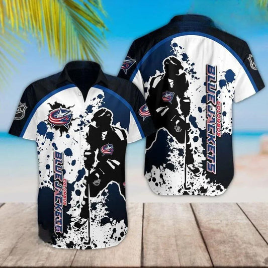 Columbus Blue Jacket NHL Limited Hawaiian Shirt Sport Vibe, NHL Hawaiian Shirt Moonbestprint