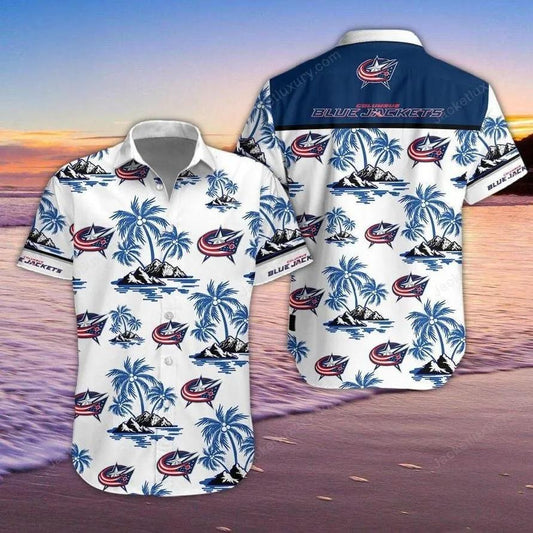 Columbus Blue Jackets Hawaiian Shirt 2, NHL Hawaiian Shirt Moonbestprint