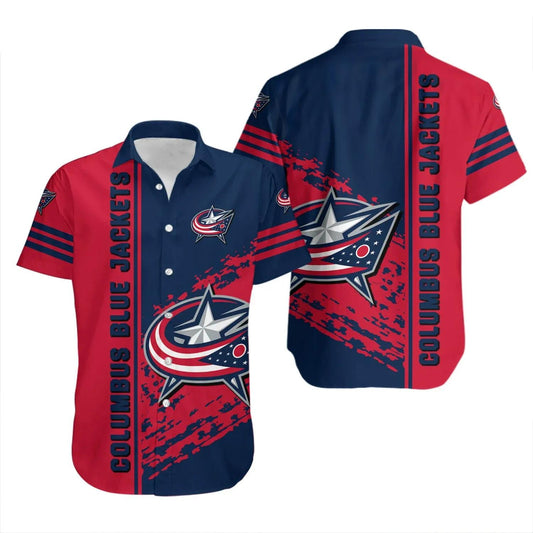 Columbus Blue Jackets Hawaiian Shirt Quarter Style - NHL, NHL Hawaiian Shirt Moonbestprint