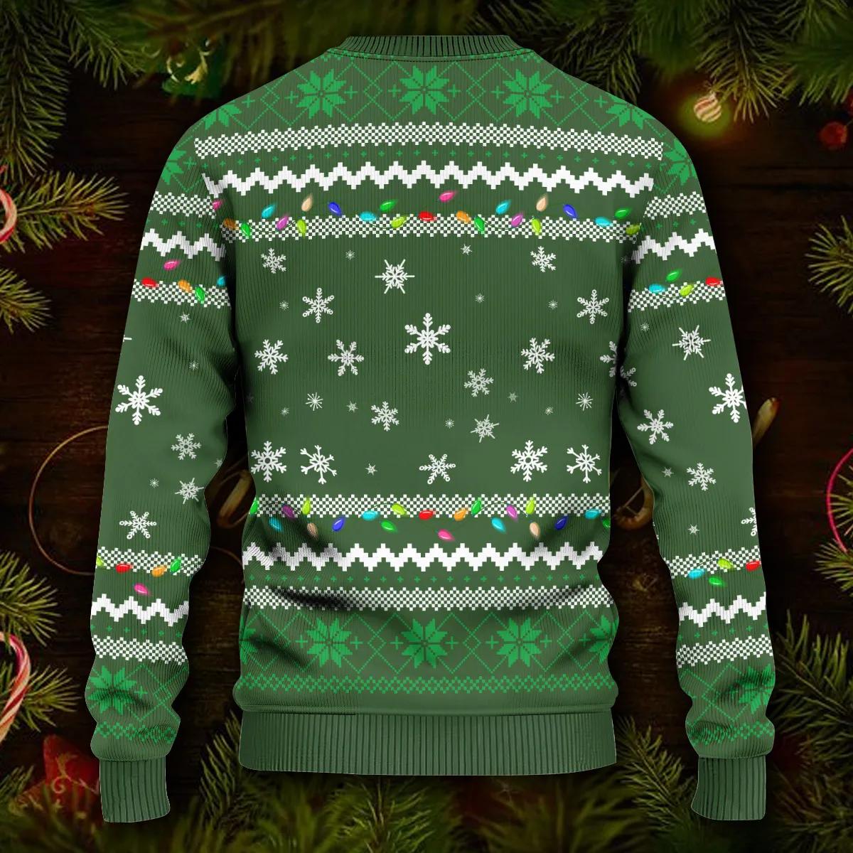 Cool Twins Santa Skull Ugly Christmas Sweater Moonbestprint