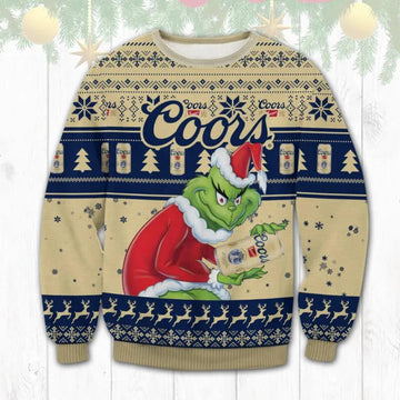Coors Banquet Grinch Stolen Ugly Sweater, Grinch Holiday Sweater Moonbestprint