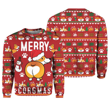 Corgi Merry Corgmas Ugly Christmas Sweater - Moonbestprint