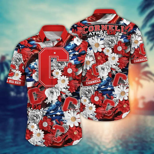 Cornell Big Red NCAA Aloha Hawaiian Shirt 1, NCAA Hawaiian Shirt Moonbestprint