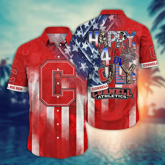 Cornell Big Red NCAA Aloha Hawaiian Shirt 2, NCAA Hawaiian Shirt Moonbestprint