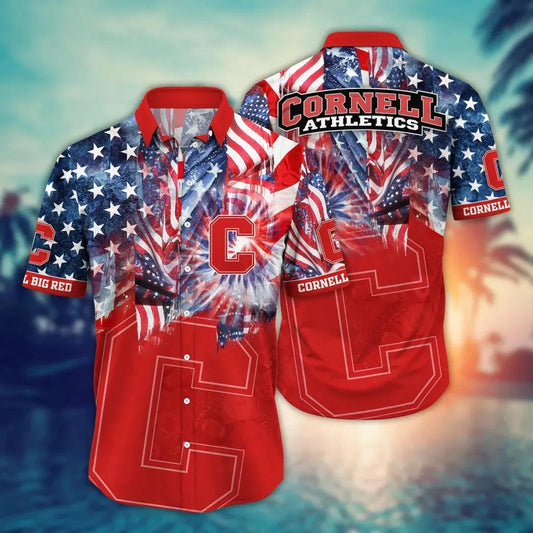 Cornell Big Red NCAA Flower Aloha Hawaiian Shirt 12, NCAA Hawaiian Shirt Moonbestprint