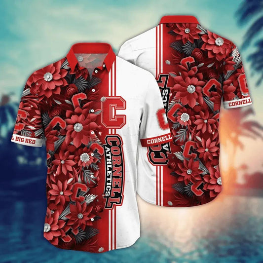 Cornell Big Red NCAA Flower Aloha Hawaiian Shirt 3, NCAA Hawaiian Shirt Moonbestprint