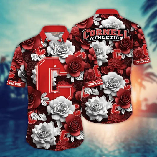 Cornell Big Red NCAA Flower Aloha Hawaiian Shirt 7, NCAA Hawaiian Shirt Moonbestprint