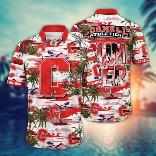 Cornell Big Red NCAA Flower Aloha Hawaiian Shirt 8, NCAA Hawaiian Shirt Moonbestprint
