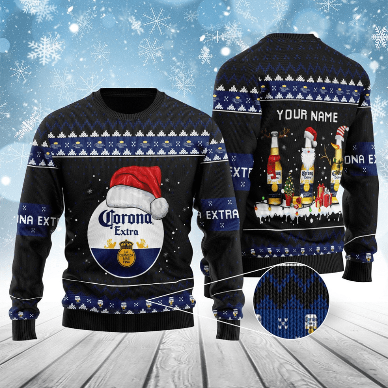 Corona Extra Bottle Santa Ugly Sweater – Moonbestprint