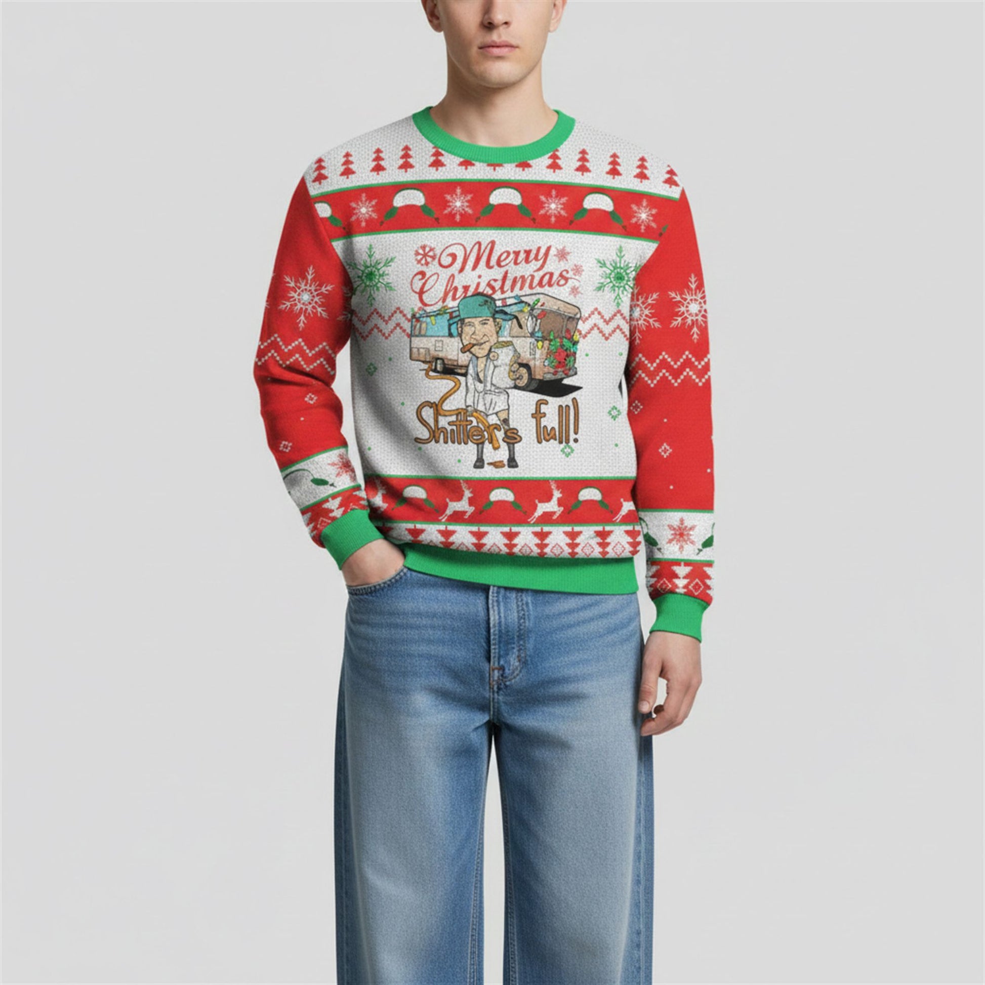 Cousin Eddie Shitter's Full Ugly Sweater 2026 Christmas - Moonbestprint