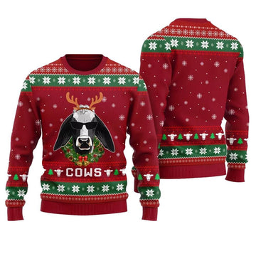 Cow Ugly Holiday Sweater - Moonbestprint