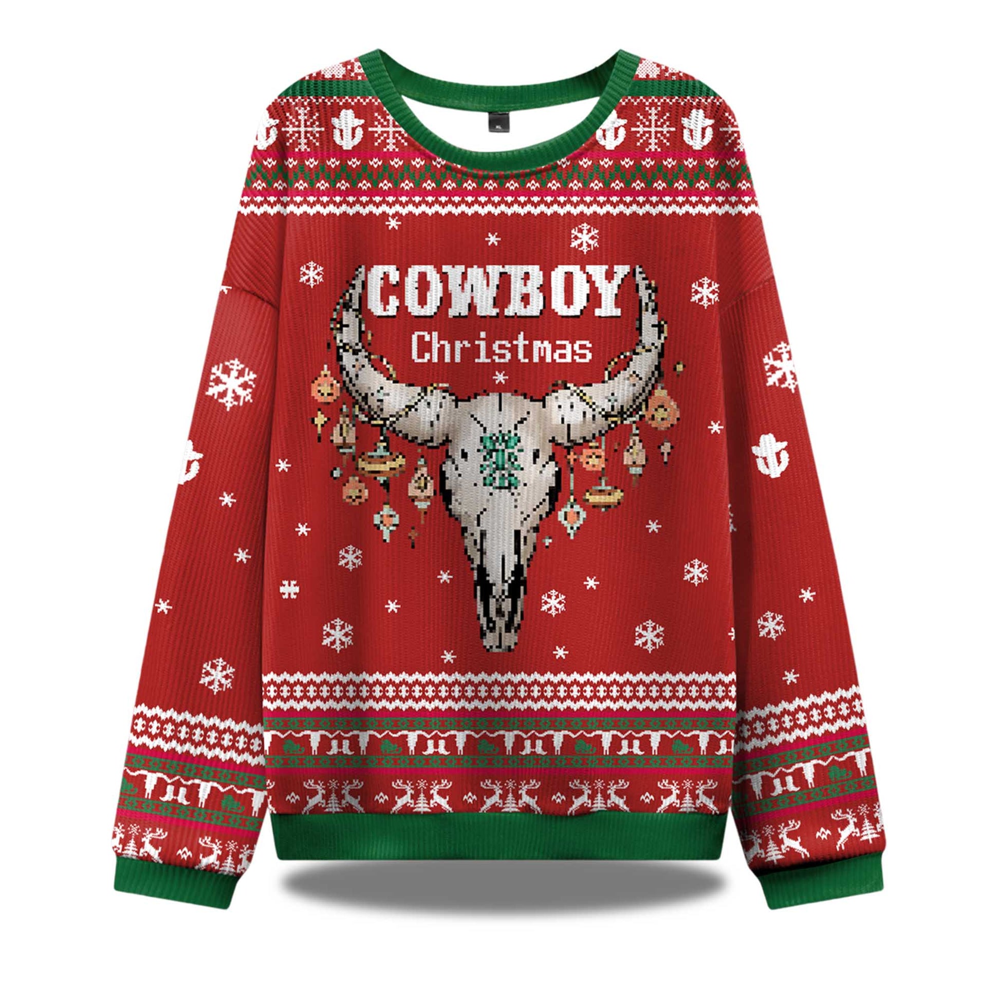 2026 Cowboy Christmas Ugly Sweater Moonbestprint