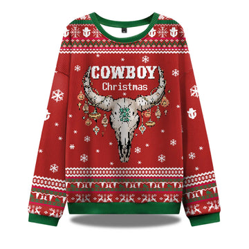2026 Cowboy Christmas Ugly Sweater Moonbestprint