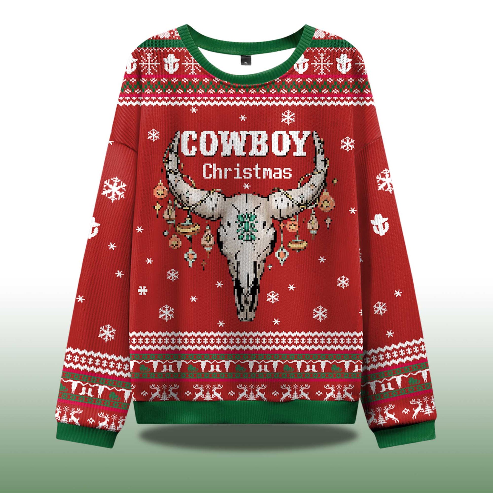 2026 Cowboy Christmas Ugly Sweater Moonbestprint
