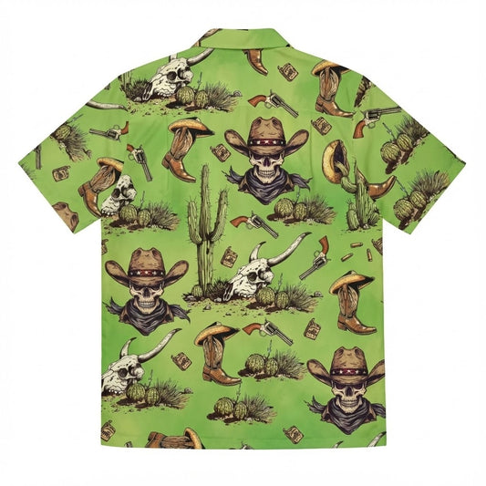 Cowboy Skull Cactus Hawaiian Shirt - Moonbestprint