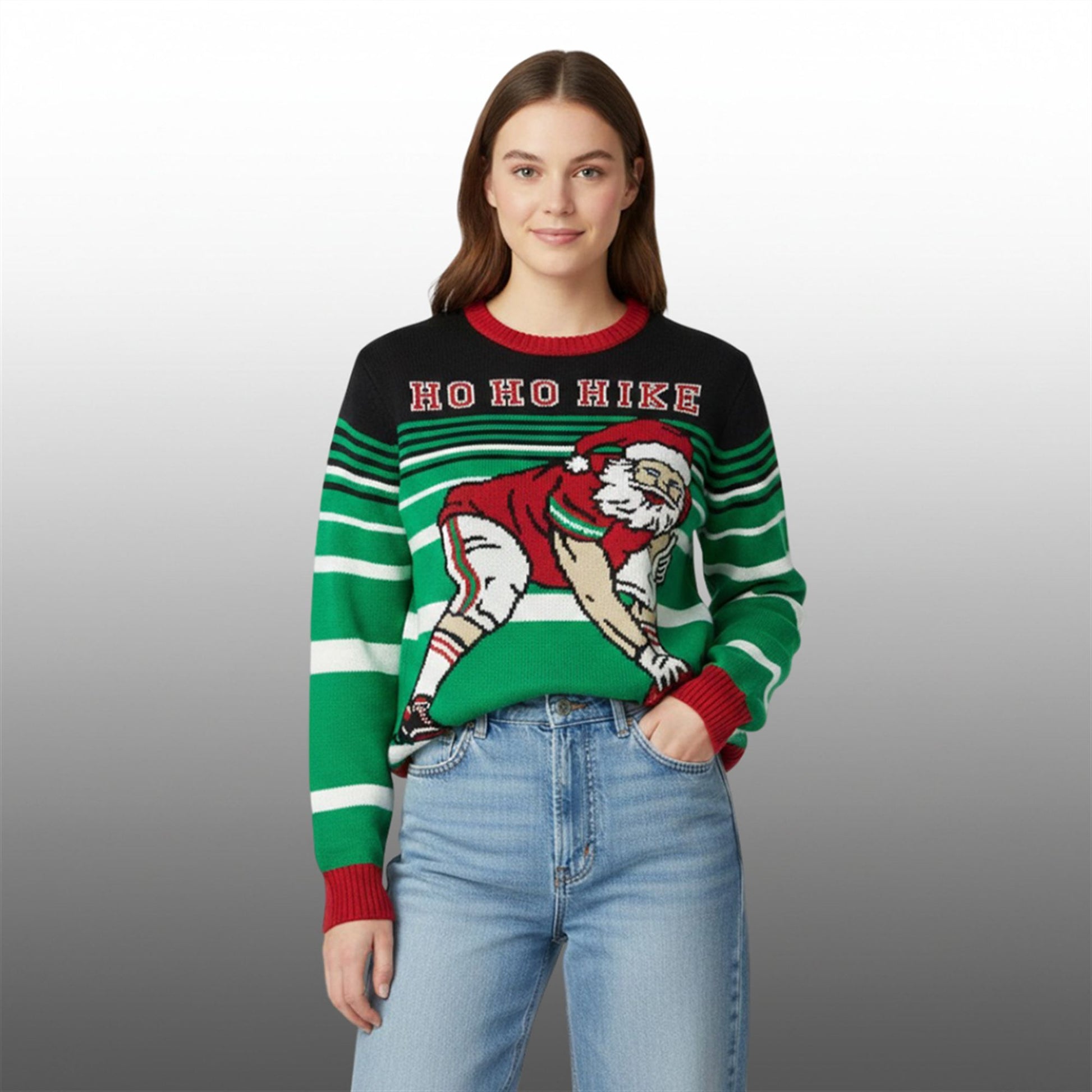 Cowboys Logan Wilson Ho Ho Hike Christmas Ugly Sweater - Moonbestprint