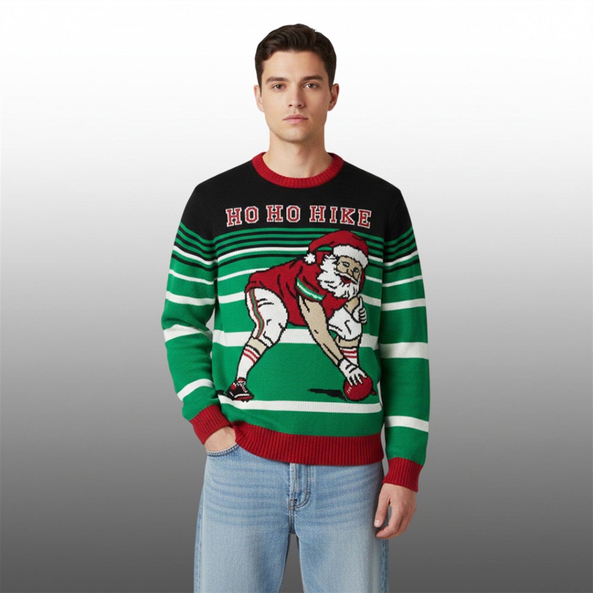 Cowboys Logan Wilson Ho Ho Hike Christmas Ugly Sweater - Moonbestprint